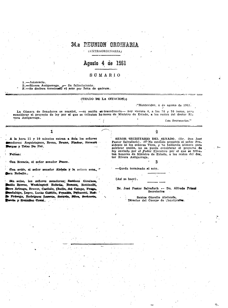 DIARIO DE SESIONES DE LA CAMARA DE SENADORES del 04/08/1961